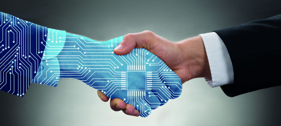 Digital-and-human-handshake